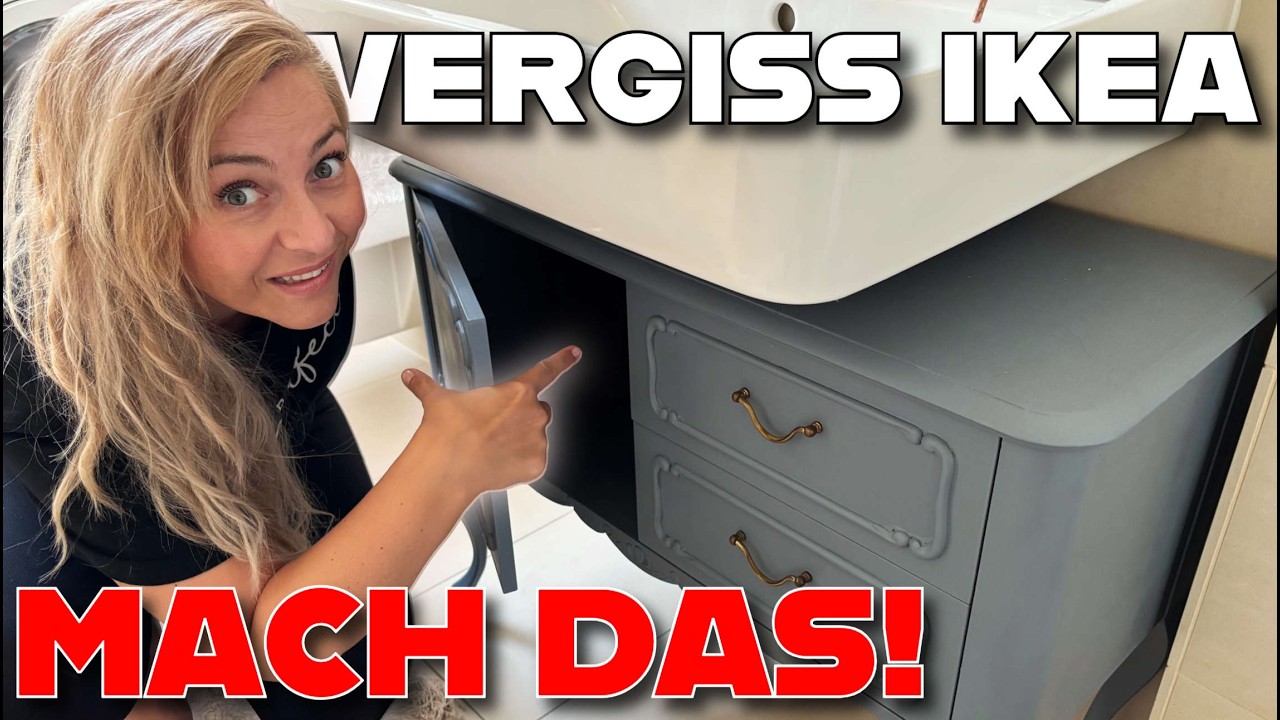 DIY Waschbecken Unterschrank selbst umbauen I JuSteffi