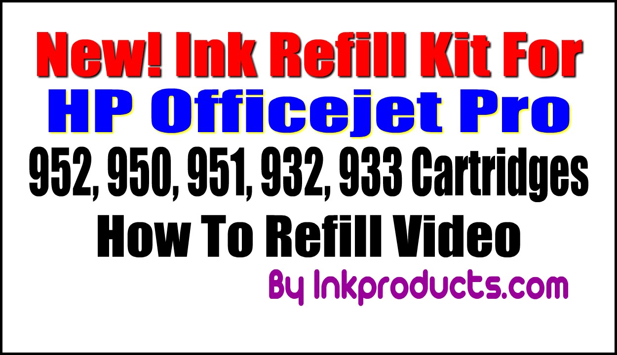 New! HP 952 Cartridge Ink Refill Kit