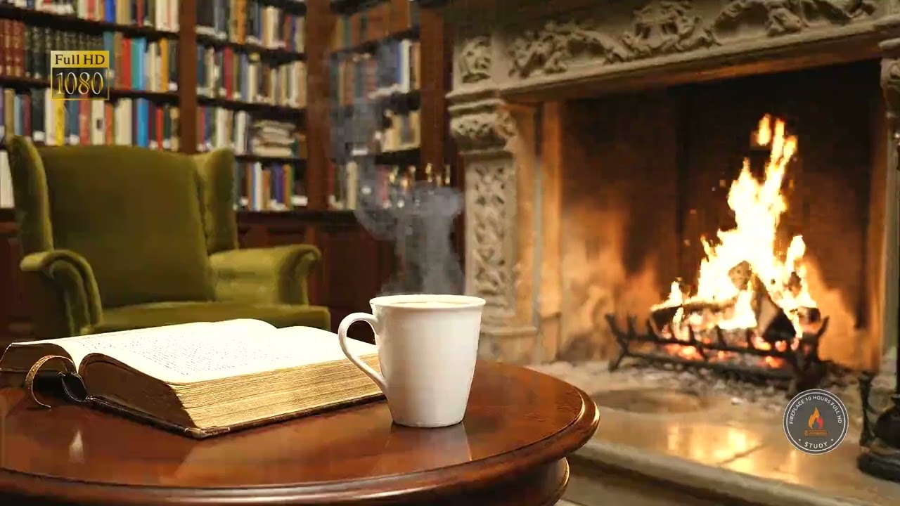 Fireplace 10 Hours - Warm Aesthetic for Home Office