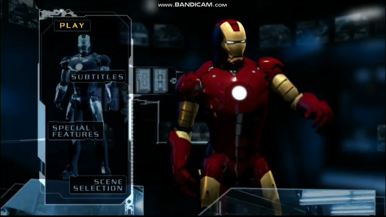 Iron Man DVD Menu Walkthrough