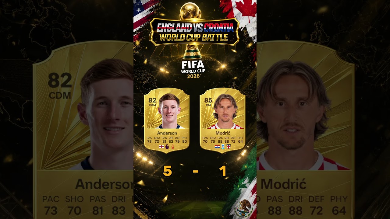 ENGLAND VS CROATIA WORLD CUP 2026 BATTLE 😱🔥 #worldcup #england #croatia #wc