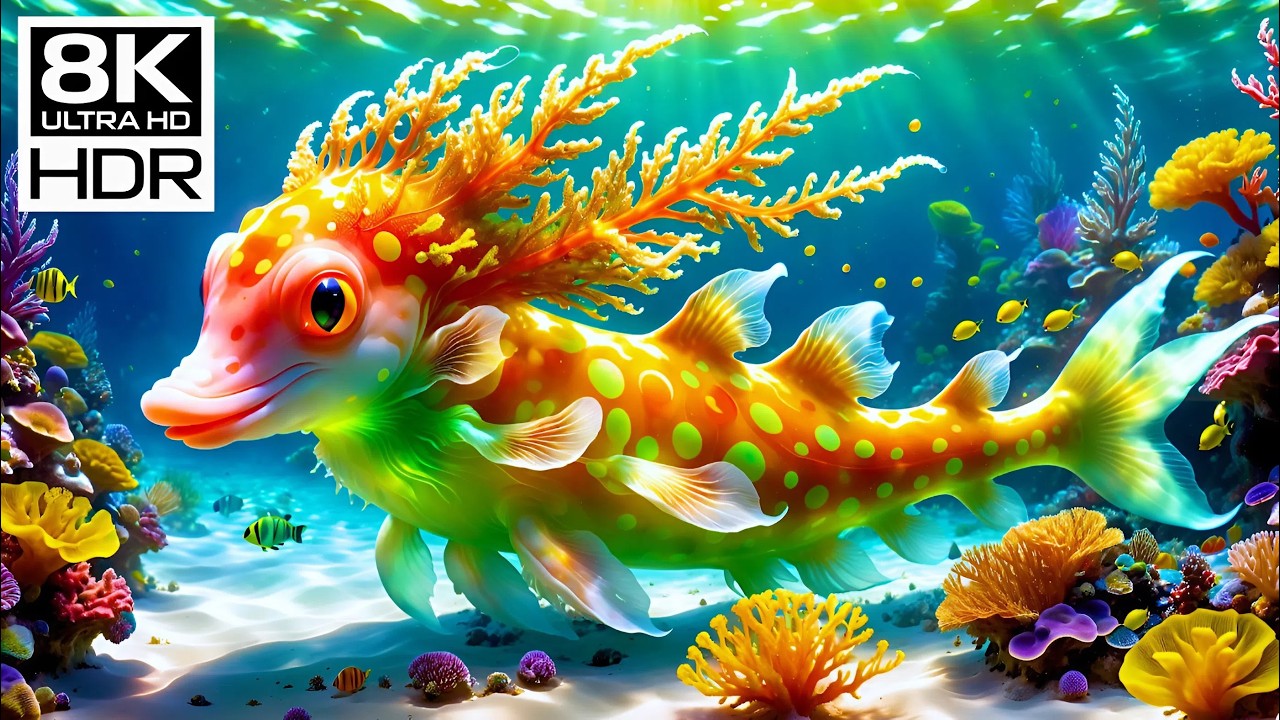 Tranquil Waters Aquarium 8K (ULTRA HD) – A Serene Escape into the Underwater World, Calming Music