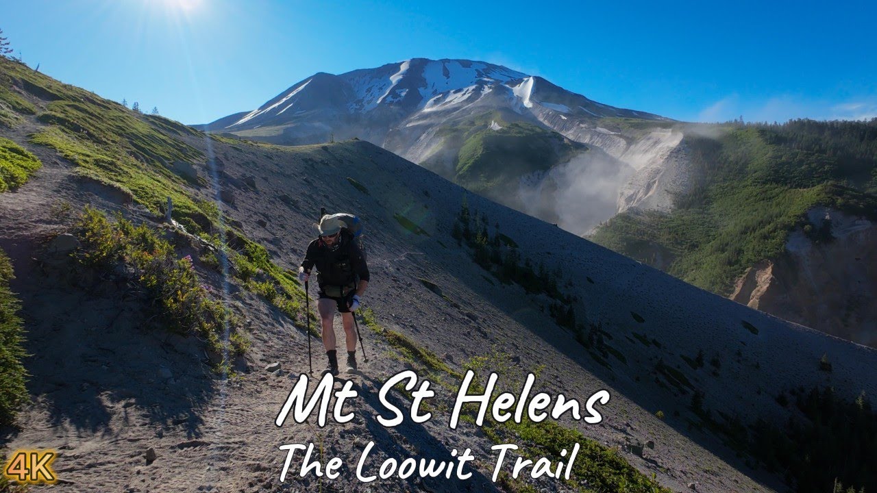 Solo Silent Hiking 32 miles around Mt St Helens, The Loowit Trail. ASMR