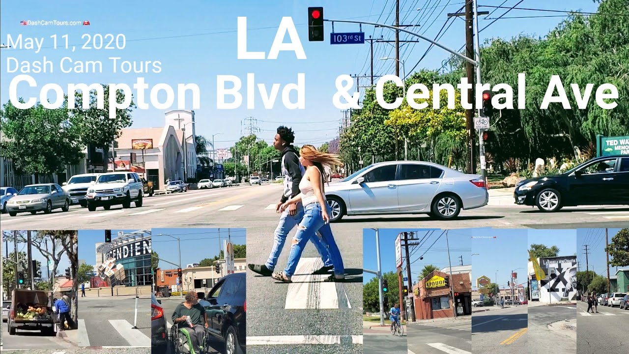 May 11, 2020 [4K] Driving on Compton Blvd  & Central Ave  in Los Angeles. Dash Cam Tours