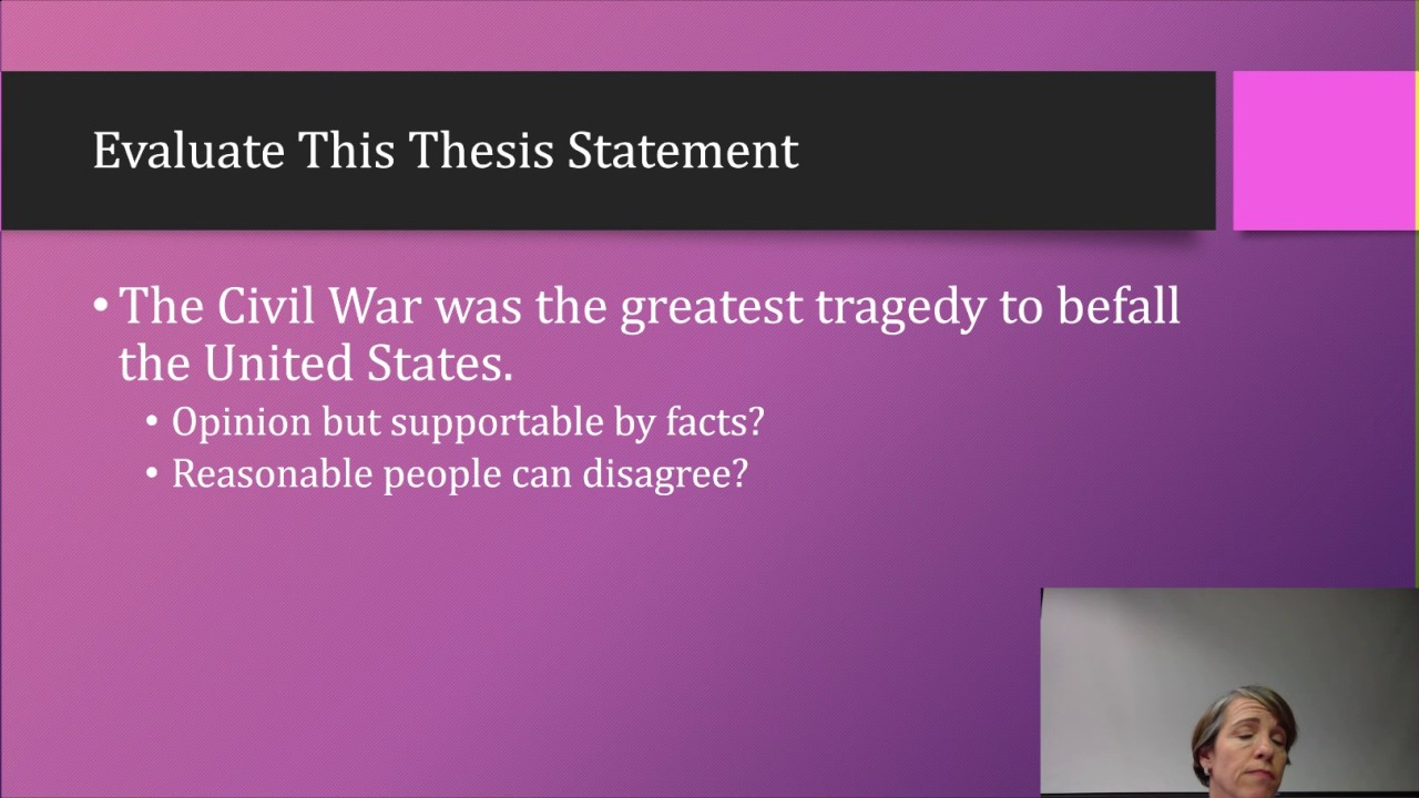 What Makes a Good Thesis Statement?