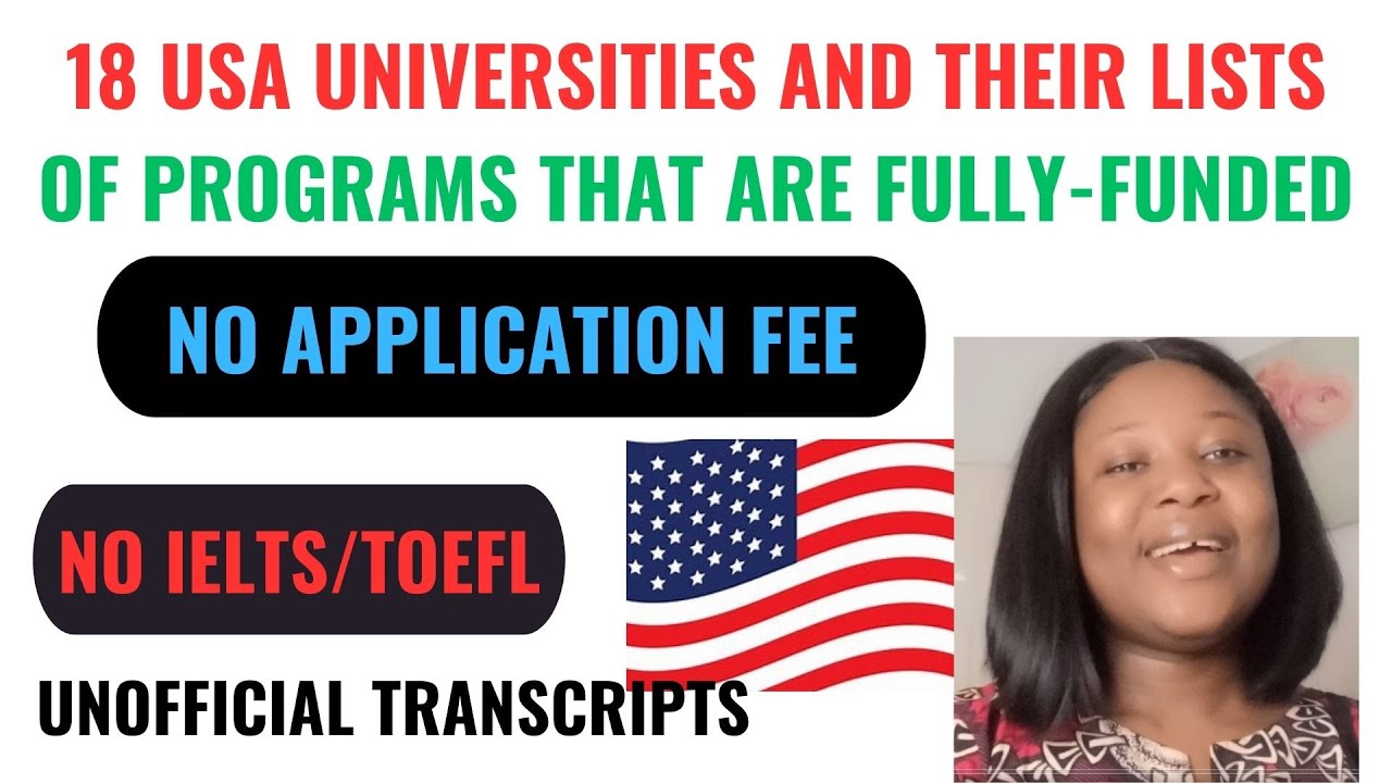 18 USA Universities With Their List of Programs That Are Fully-Funded. A Must Watch