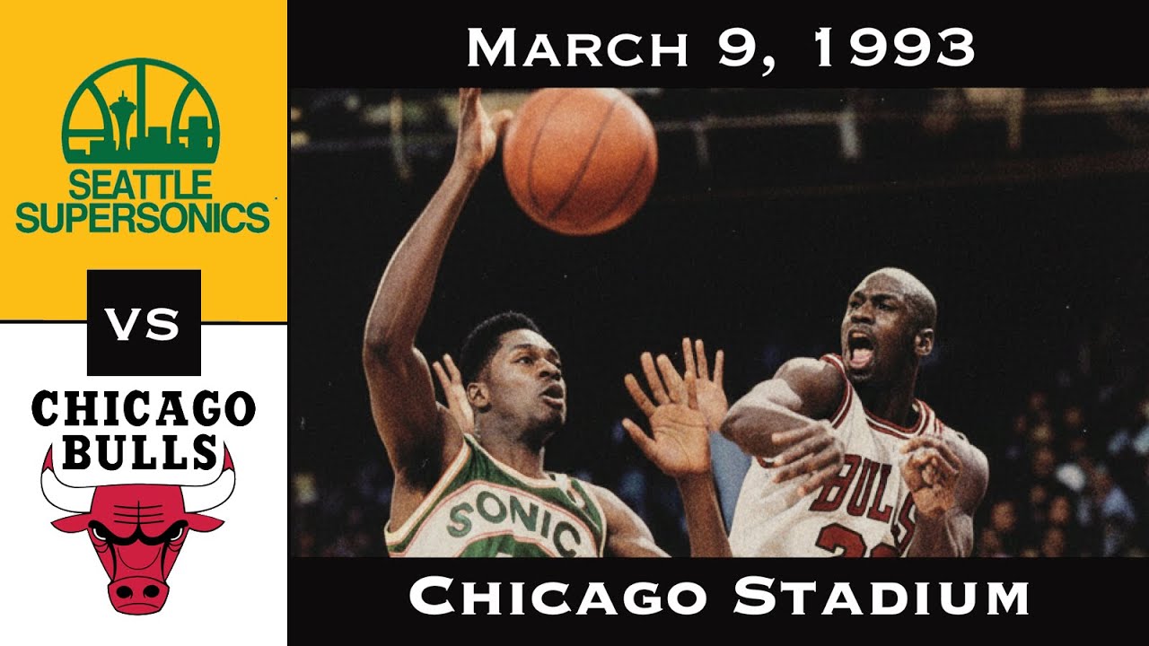 Full Game: Jordan's 38-Point Warning vs Payton & Kemp | Bulls vs Sonics (March 9, 1993)