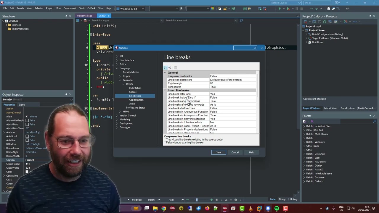 Use the Code Formatter to Add Line Breaks to Your Uses - Delphi 230