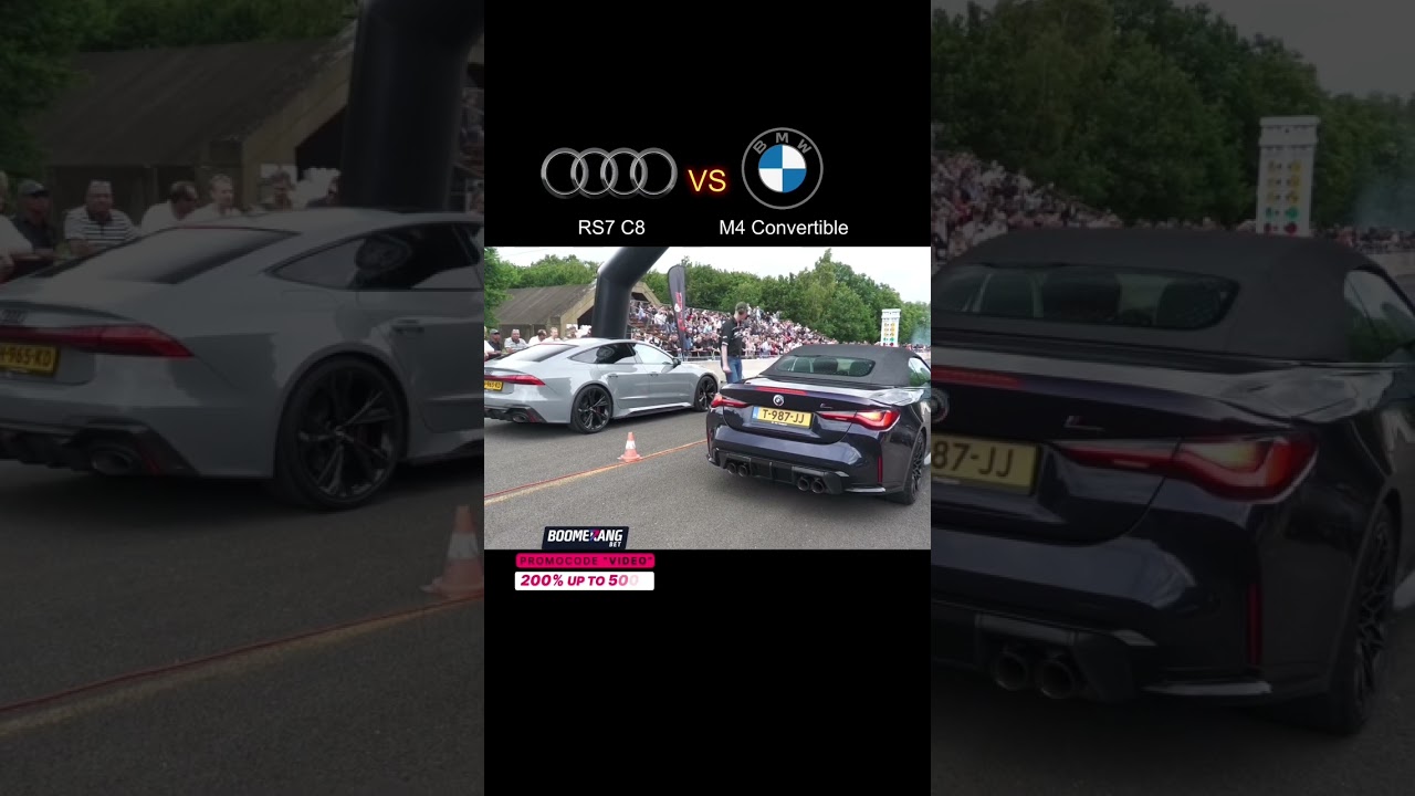 Audi RS7 vs BMW M4 #dragrace #audi #rs7 #bmw #m4