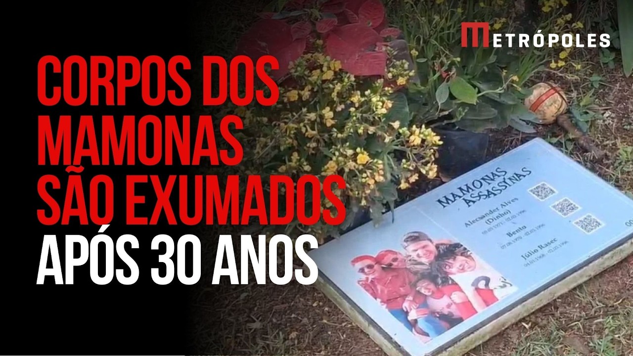 Corpos dos Mamonas Assassinas são exumados em São Paulo