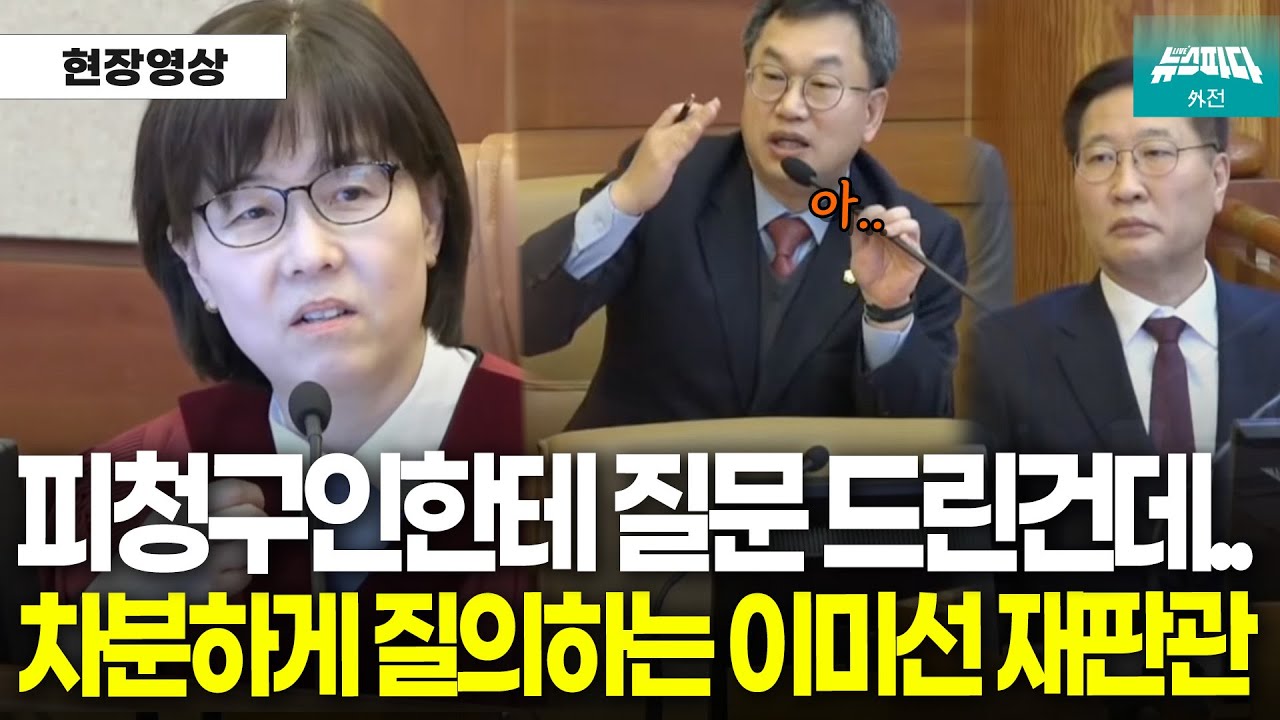 살짝 흥분한? 피청구인 측 제지하며 차분하게 질의하는 이미선 재판관