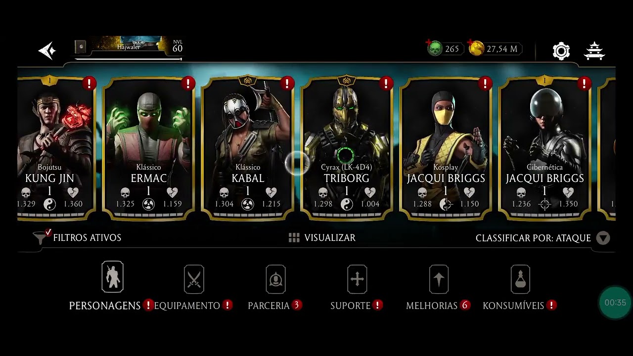 CONTA MORTAL KOMBAT MOBILE A VENDA 40 REAIS