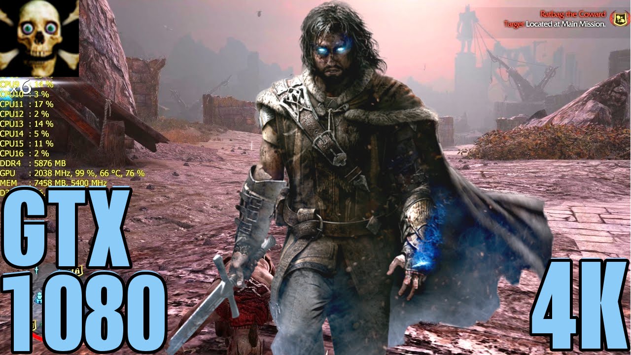 Shadow Of Mordor 4K UltraHD Gtx 1080 Fps Performance Ultra!!