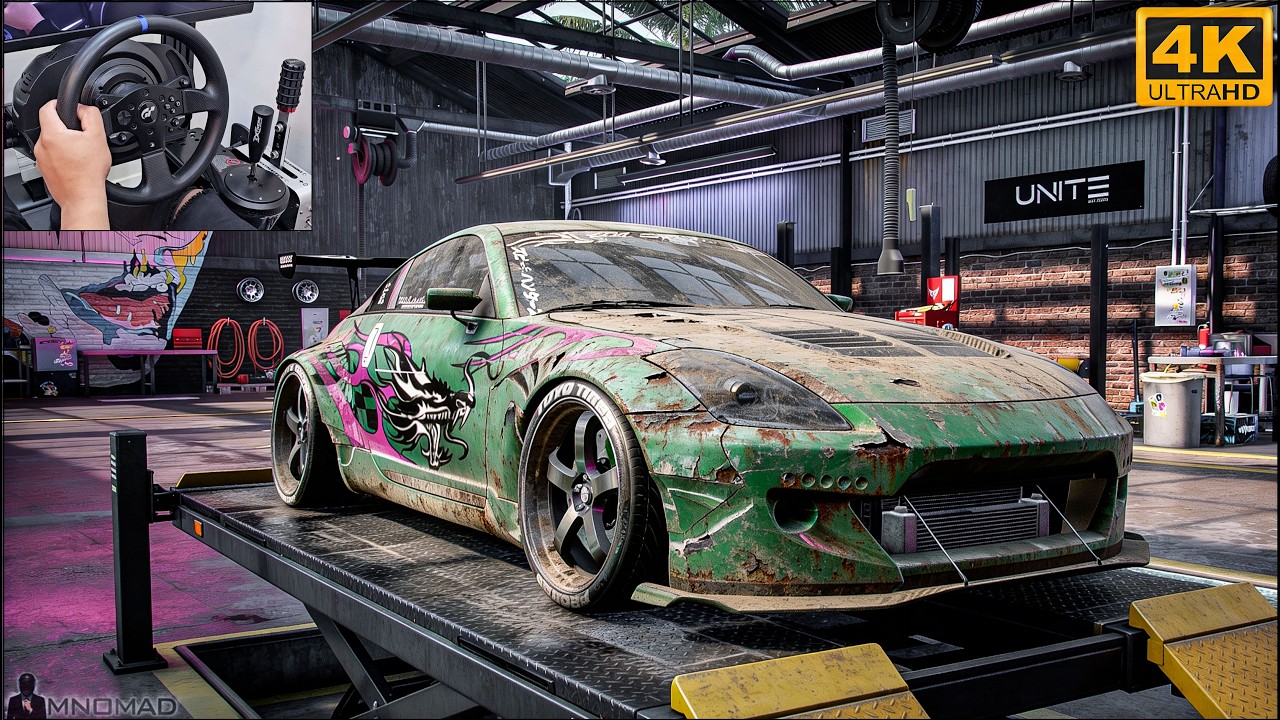 Rebuilding a NISSAN 350Z (z33) | Need for Speed HEAT | Thrustmaster T300RS - Gameplay 4K Ultra HD