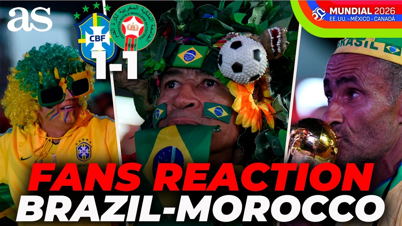 REACTION from BRAZIL fans after the 'UNEXPECTED' 1-1 draw between BRAZIL and MOROCCO | WORLD CUP