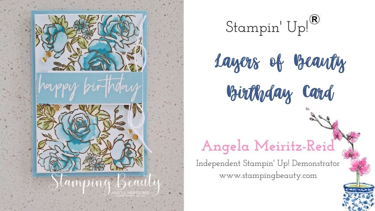 LAYERS OF BEAUTY BIRTHDAY CARD | FACEBOOK LIVE