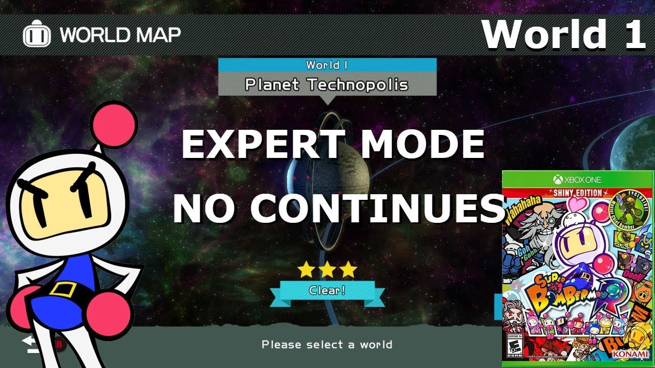 Super Bomberman R (Shiny Edition) - EXPERT MODE - Planet Technopolis - NO CONTINUES