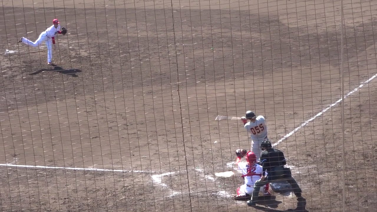 行木俊投手、9回表のピッチング【カープ（2軍） vs 巨人（2軍）・練習試合】2023.02.26