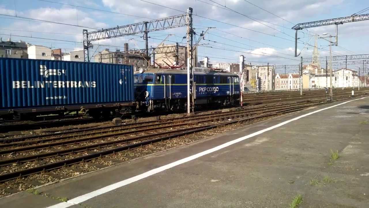 EU07-349 z kontenerowcem i odstawienie przez SM42-514 Karliks z EP07-347 do wagonowni na Zawodzie