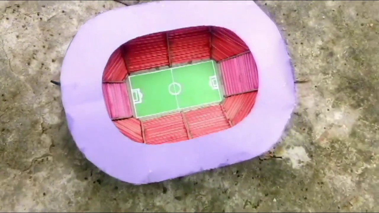 Make a paper Football stadium Model from cardbord🏟