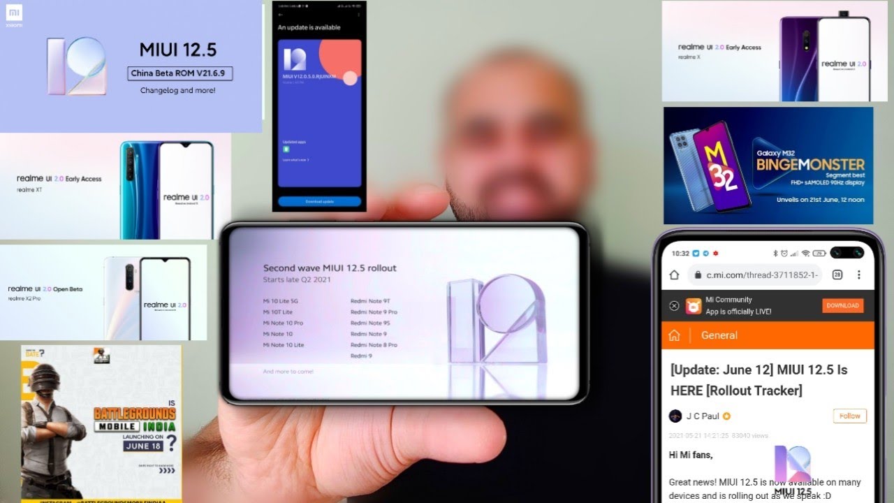 MIUI 12.5 SECOND BATCH Q2 LAUNCH | BGMI 18TH JUNE | SAMSUNG M32 21ST JUNE | REALME UI 2.0, MIUI 12.5