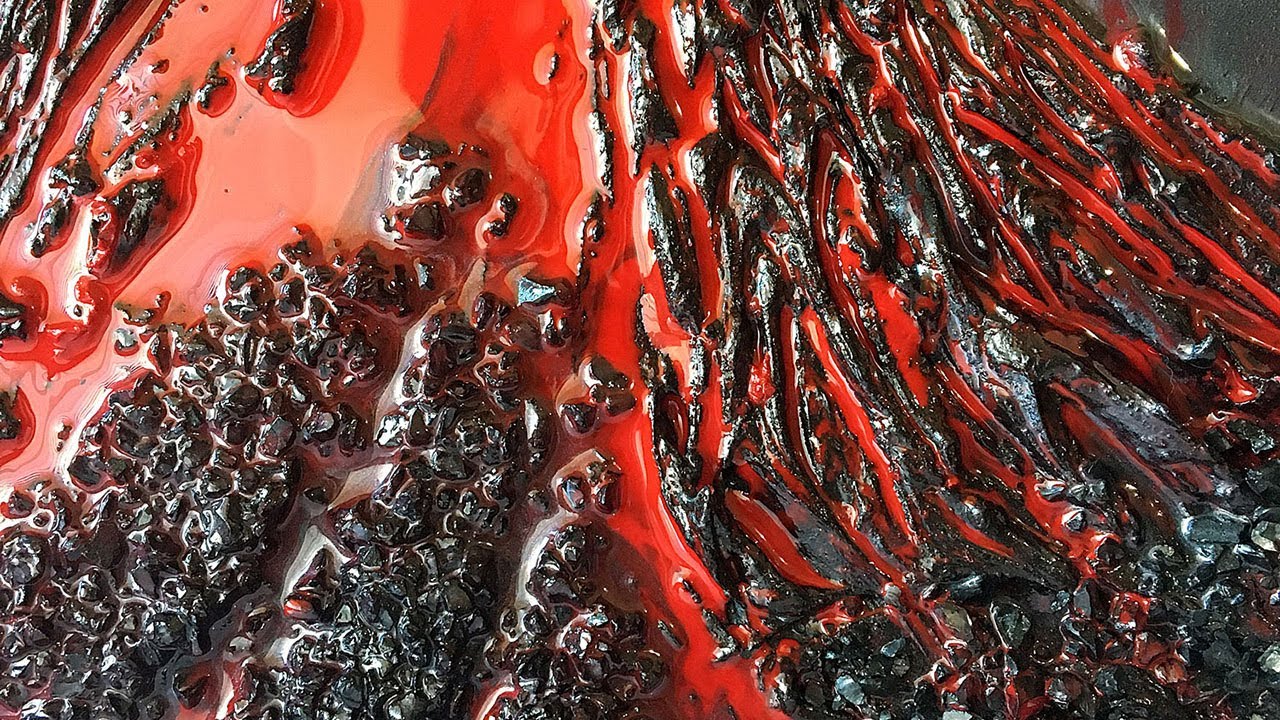 Epoxy Resin Volcano Lava Flow Art