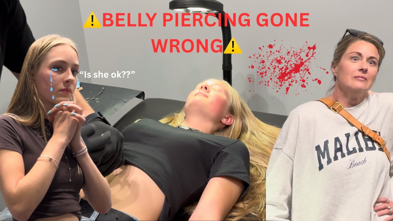 Rylee and Bree get their bellybuttons pierced