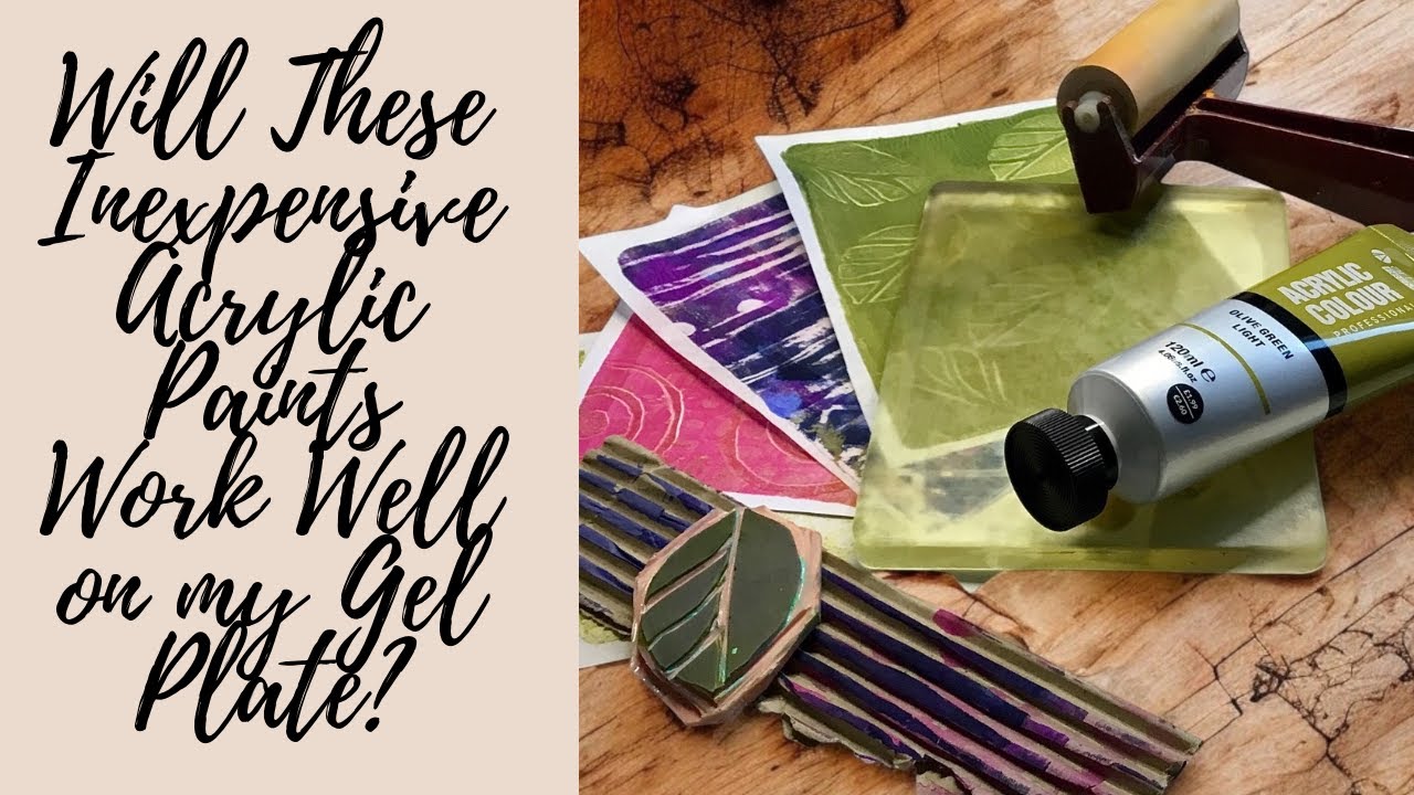 Will These Inexpensive Acrylic Paints Work Well on my Gel Plate? #gelplate #gelliprinting