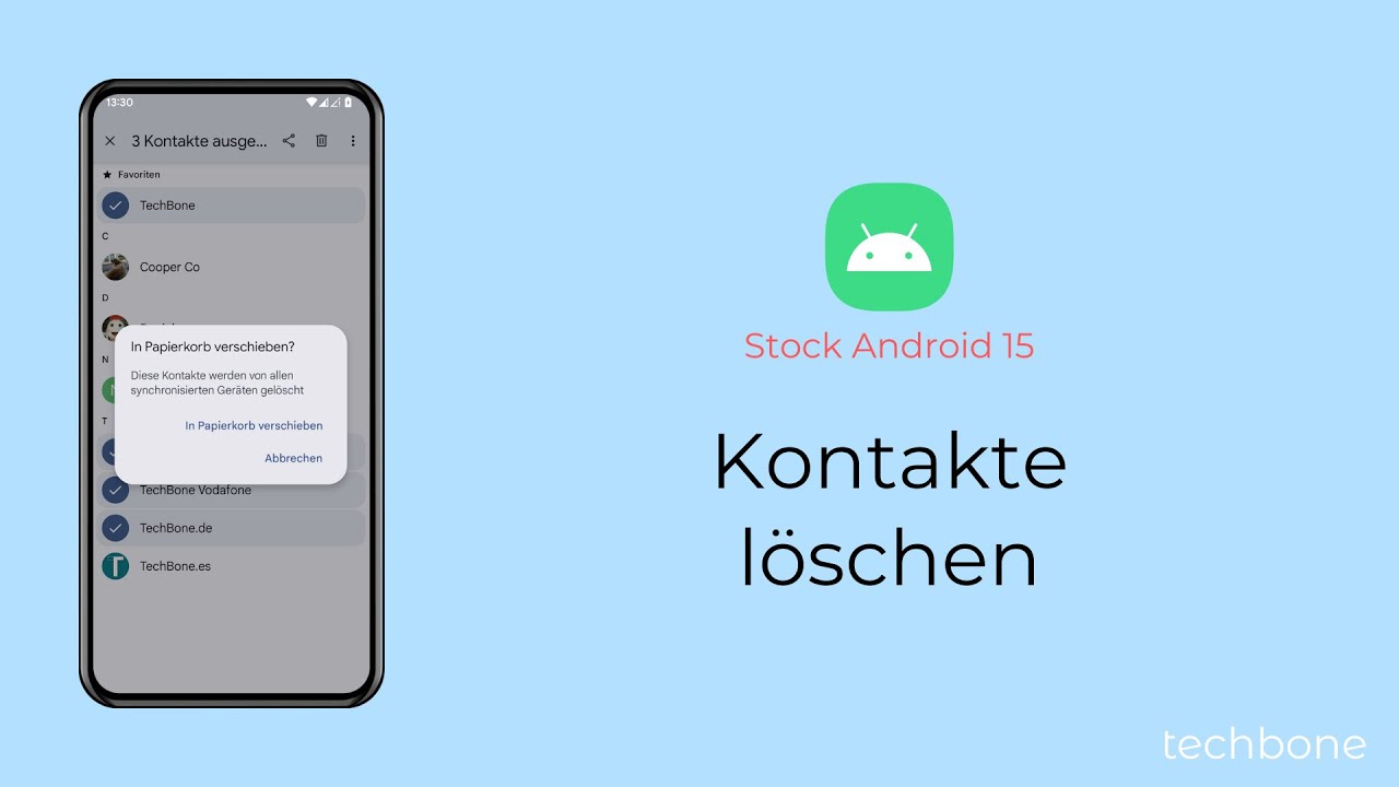 Kontakte l&ouml;schen [Android 15]
