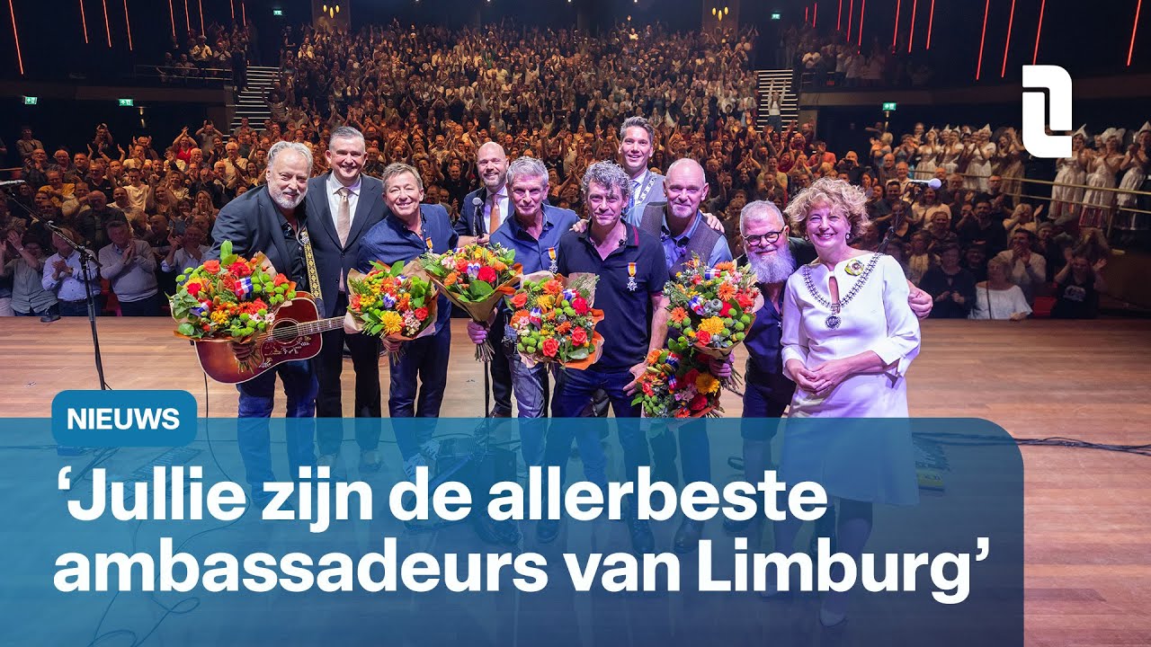 Vijf bandleden jubilerend Rowwen Hèze geridderd 🗡️🎖️ | L1 Nieuws