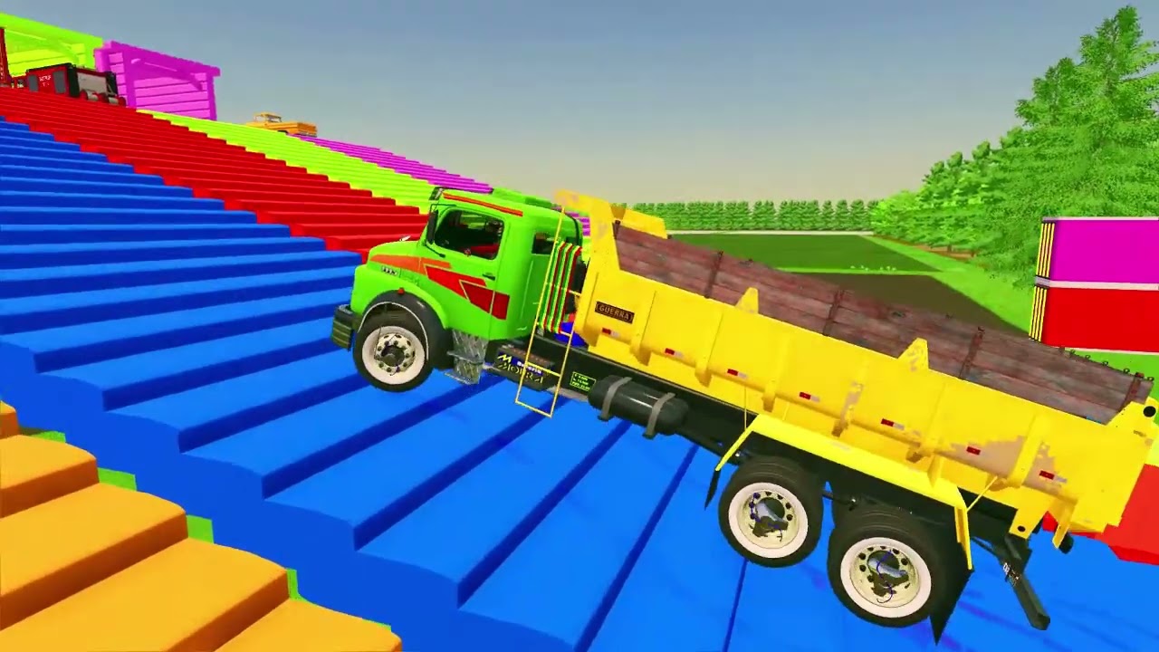 TRANSPORTING ALL VEHICLES CARS, TRUCKS, TRACTORS, FIRE ENGINE WITH TRAIN! Farming Simulator 
