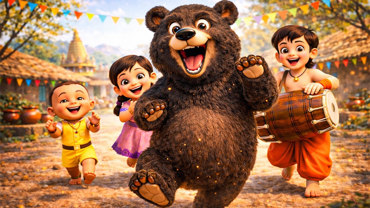 कल्लू मदारी आया | Kallu Madari Aaya | भालू नाचा 🐻 | Hindi Rhymes for Kids | Kids Cartoon Song