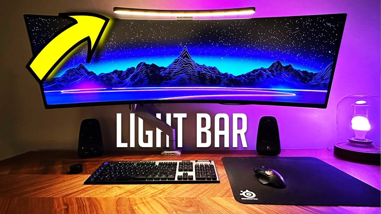 Best Curved Monitor Light Bar |  Melifo Pro RGB Wireless Remote