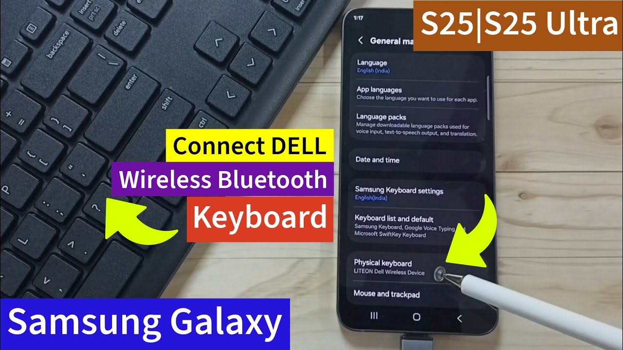 How to Connect Dell Wireless Bluetooth Keyboard to Samsung Galaxy S25 | S25+ | S25 Ultra