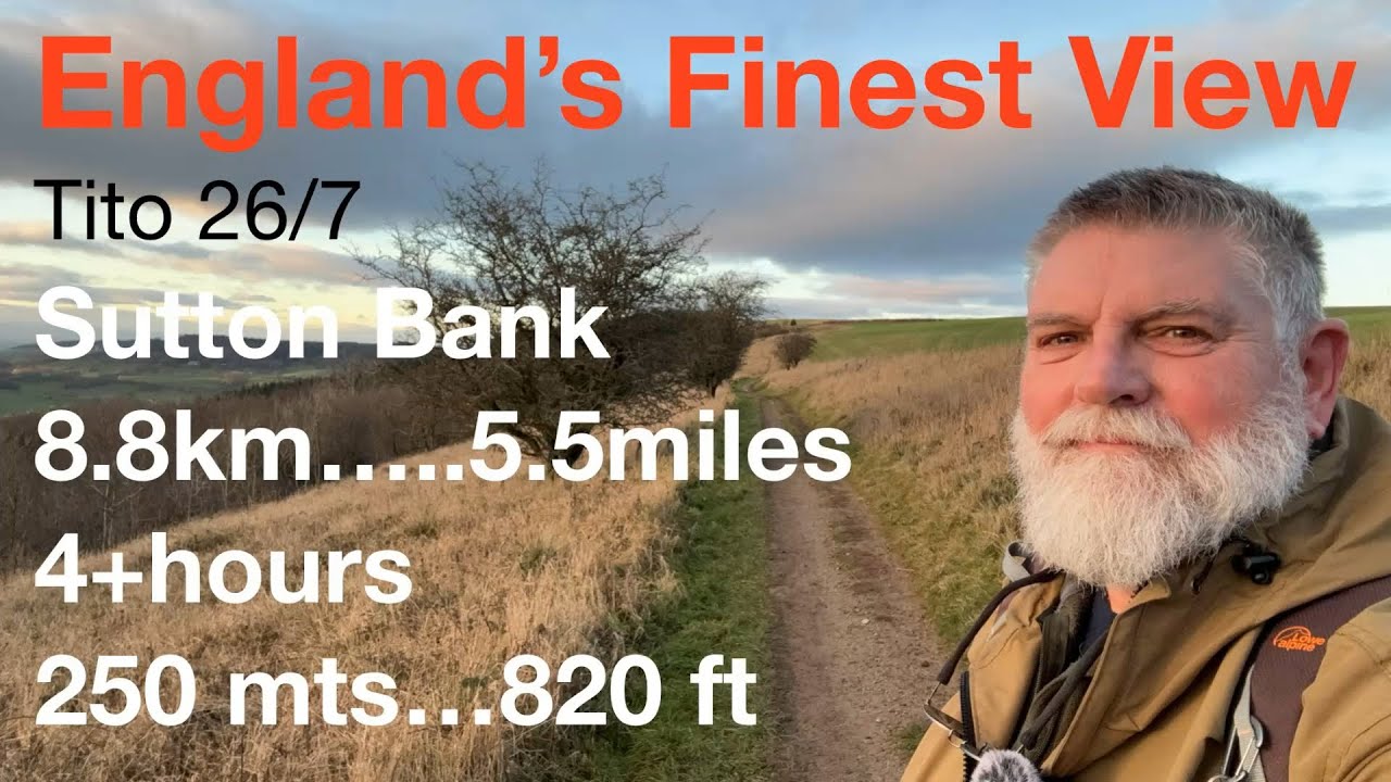 England’s Finest View …. Sutton Bank, North Yorkshire National Park. 5.5 mile beautiful walk.
