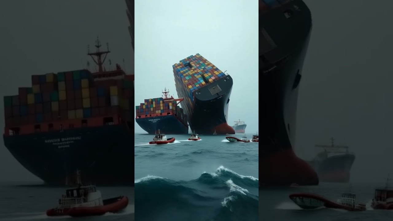 Ocean Majesty | Will container ships collide? #ocean #sea  #shipspotting #cruise #cruisetour #ai
