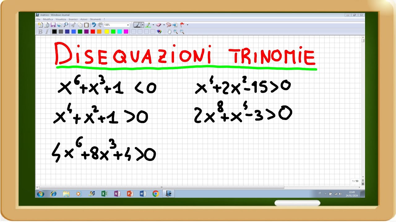 disequazioni trinomie come si risolvono