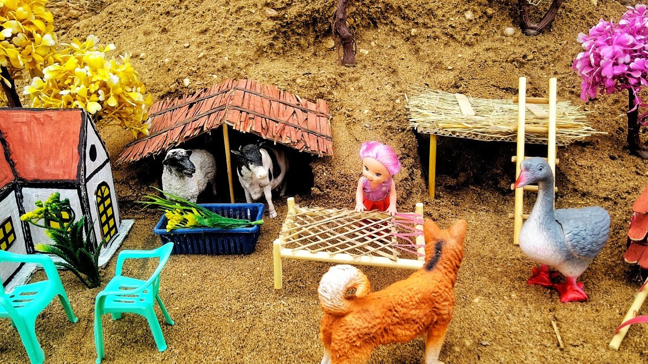 How to diy beautiful cow shed with flower trees , Shaitani Ideas