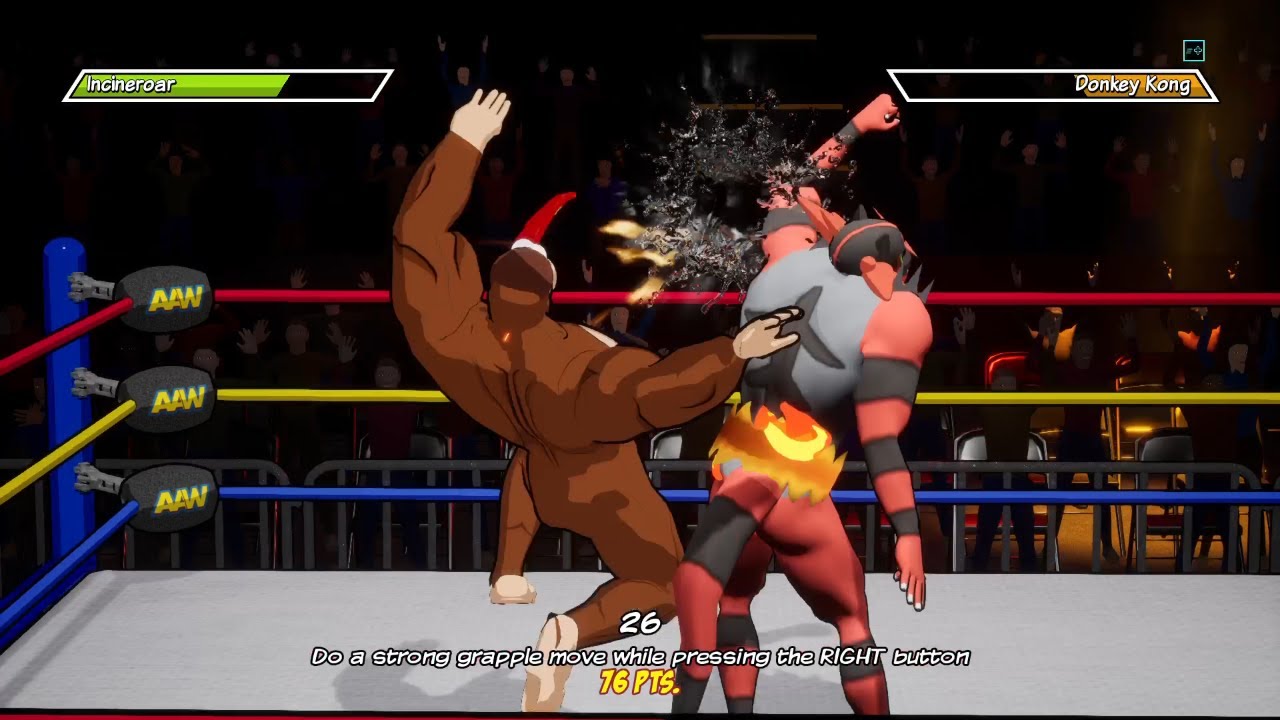 INCINEROAR vs DONKEY KONG (Request). Action Arcade Wrestling PS4.