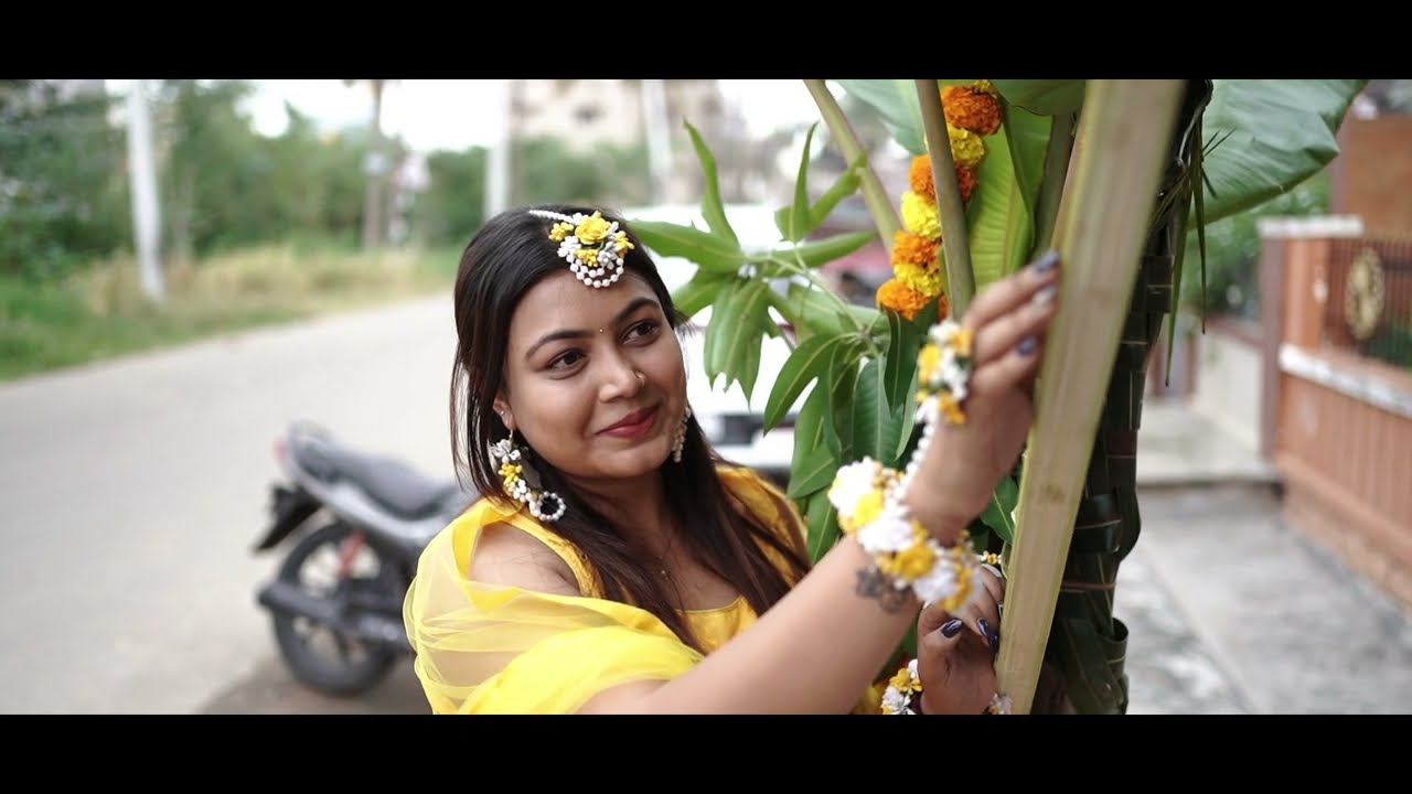 Harshitha & Bharath Candid Haldi video |