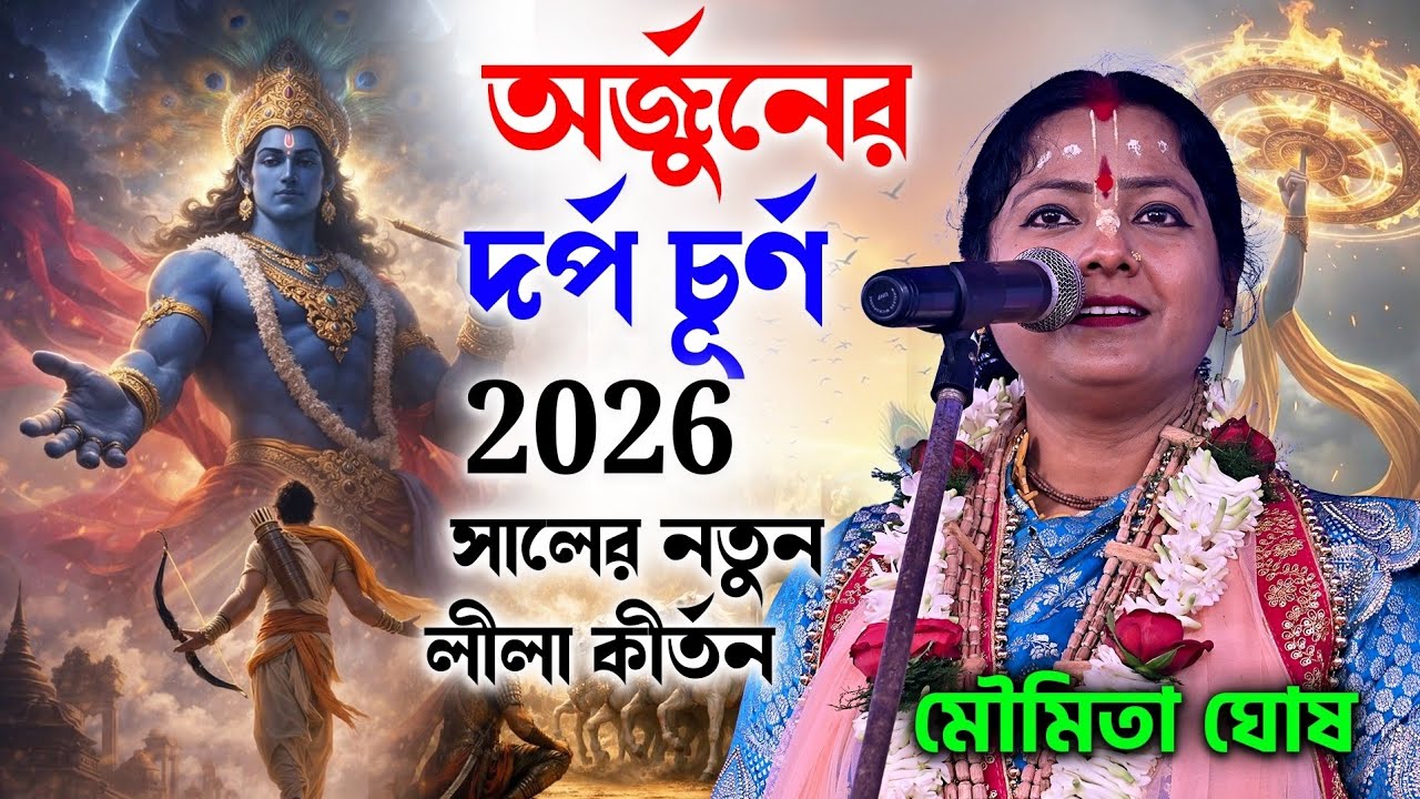 অর্জুনের দর্পচূর্ণ_ একদম নতুন লীলা কীর্তন গান 2026 ॥ মৌমিতা ঘোষ মন্ডল ॥ Moumita ghosh kirtan 2026