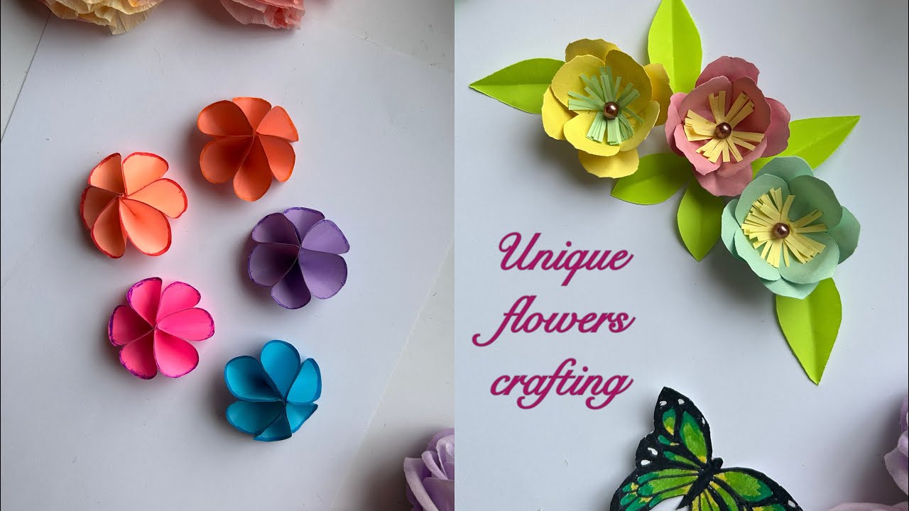 Diy unique paper flowers crafting ideas | easy crafting 🌹
