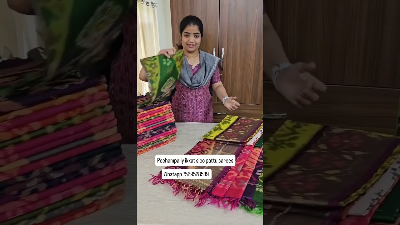Ikat sico pattu pochampally sarees 7569528539 