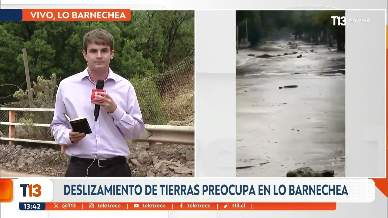 Deslizamiento de tierra preocupa en Lo Barnechea