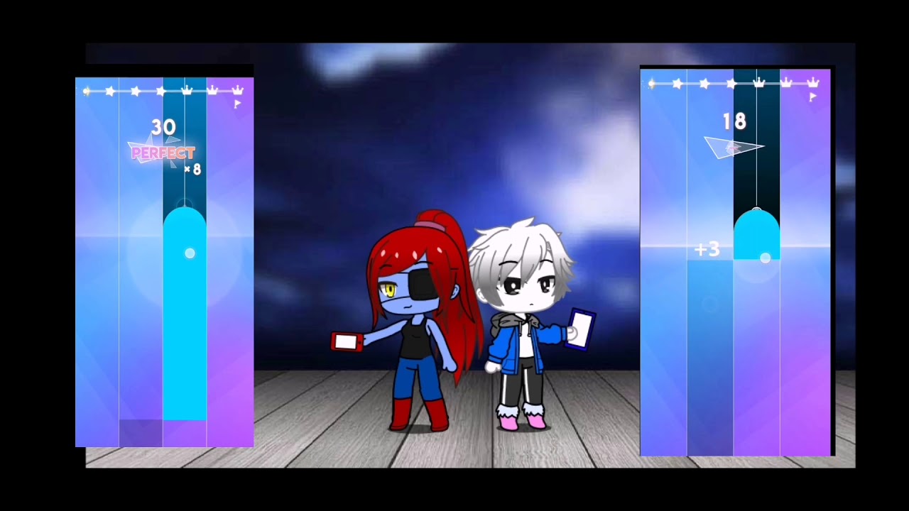 It Undyne vs sans playing magic tiles 3