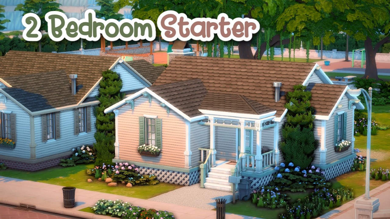 Base Game Starter Home 🌸 | The Sims 4 Speed Build
