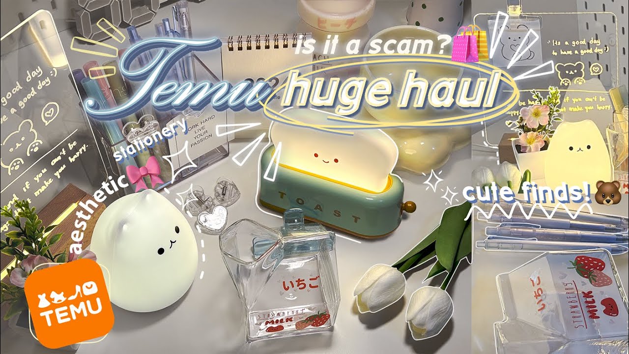 HUGE Temu Haul 2024 ️🎀 Unboxing Aesthetic Stationery & Room Decor (Unsponsored)
