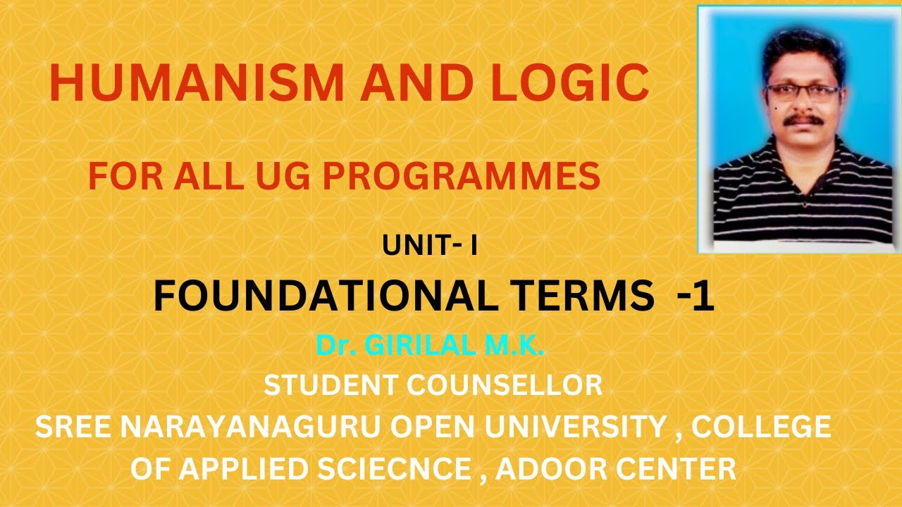 HUMANISM AND LOGIC ( for All UG Programmes) Sreenaryanaguru open university.