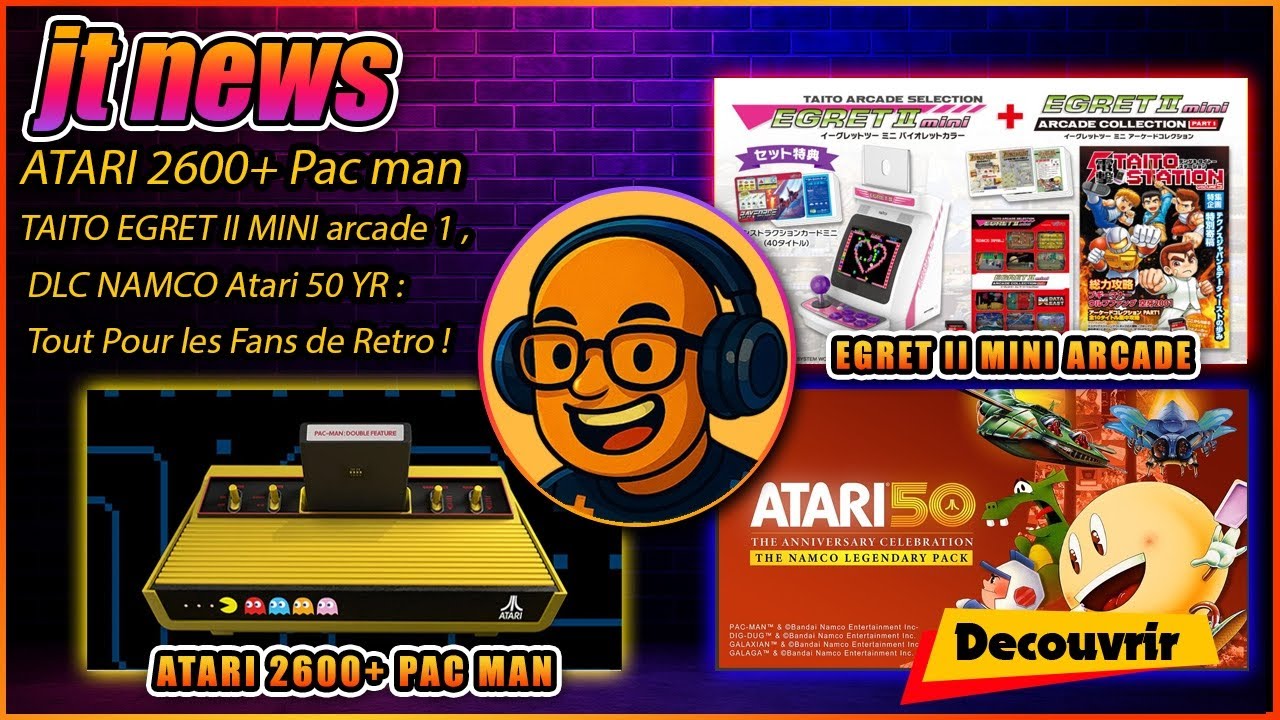 ATARI 2600+ pac man, EGRET II MINI arcade vol 1, DLC NAMCO Atari 50 YR : Tout Pour les Fans de Retro