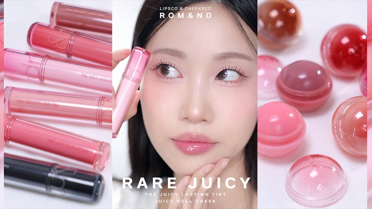 🍑신비복숭아? 설화딸기 틴트?🍓 NEW 롬앤 더 쥬시 래스팅 틴트 & 쥬시 알 치크 [레어 쥬시] (컬러비교, 사용법 등) | 민스코 Minsco